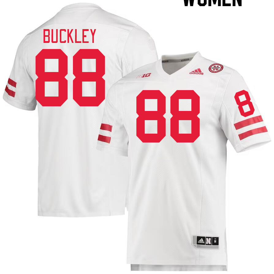 Women #88 Ru'Quan Buckley Nebraska Cornhuskers College Football Jerseys Stitched Sale-White